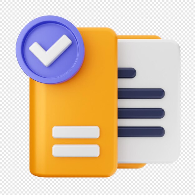 3d folder document file