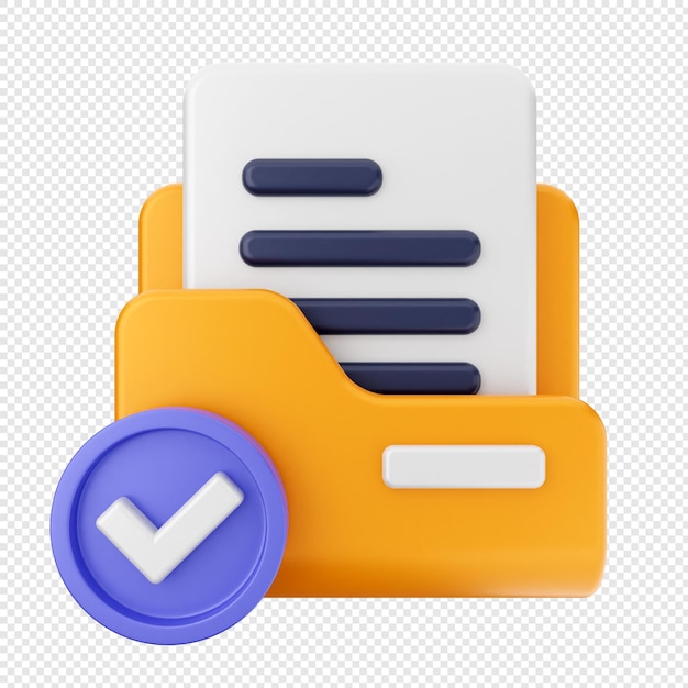 3d folder document file