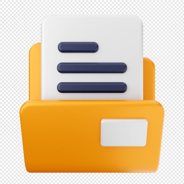 PSD 3d folder document file