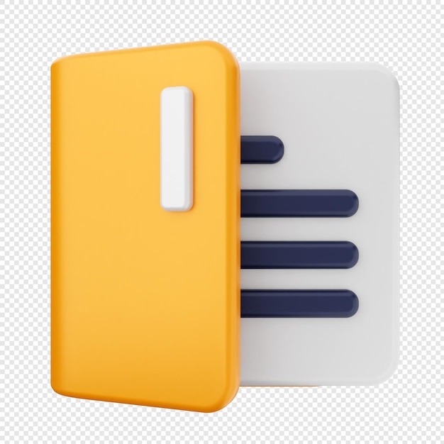 3d folder document file