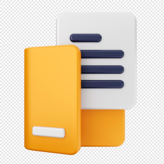 3d folder document file