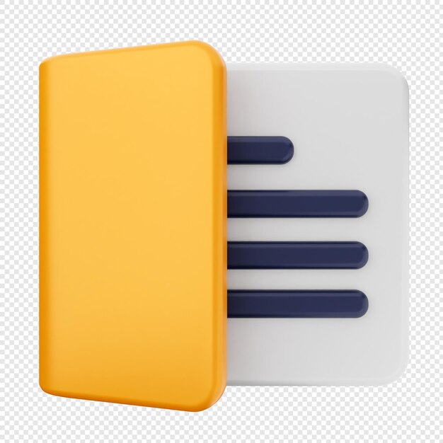 3d folder document file