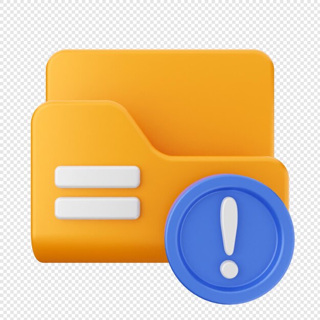 3d folder document icon