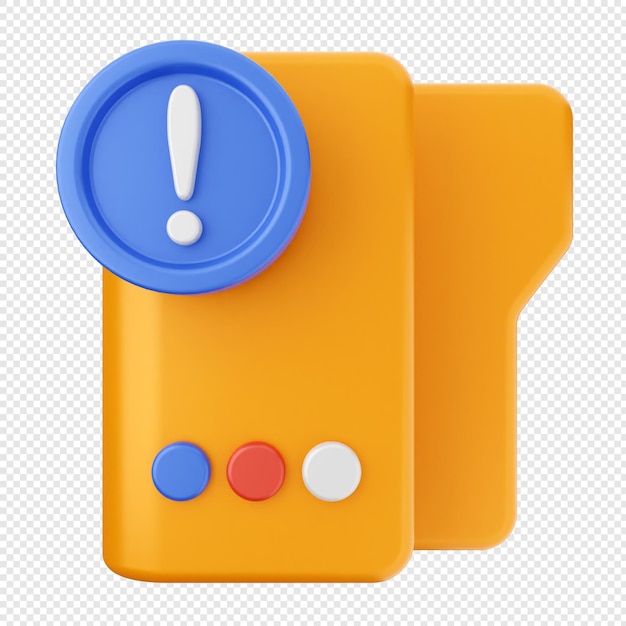 3d folder document icon