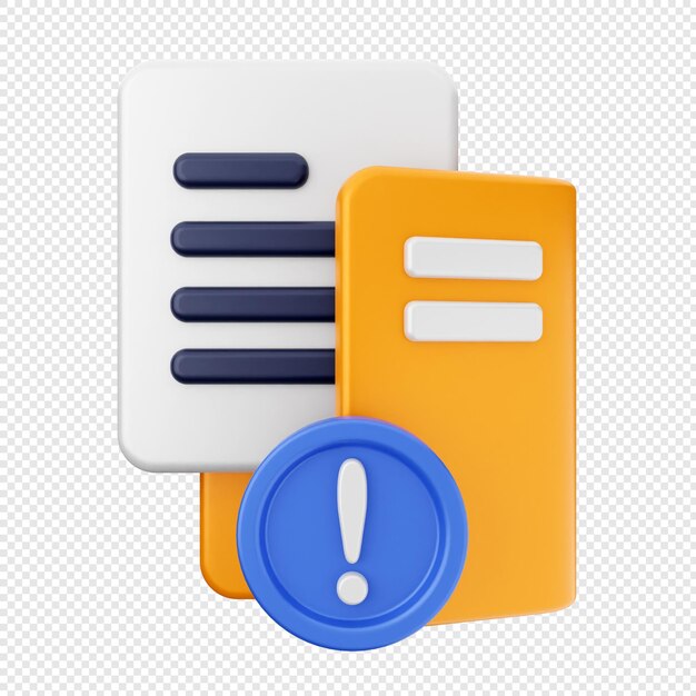 PSD 3d folder document icon