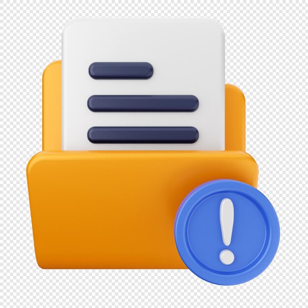 PSD 3d folder document icon