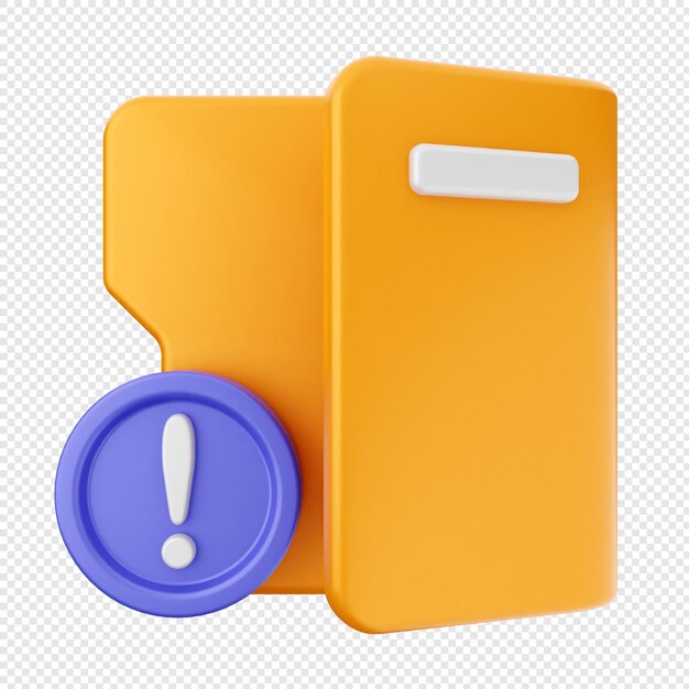 3d folder document icon