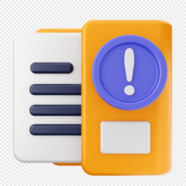 PSD 3d folder document icon