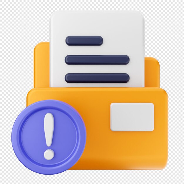 PSD 3d folder document icon