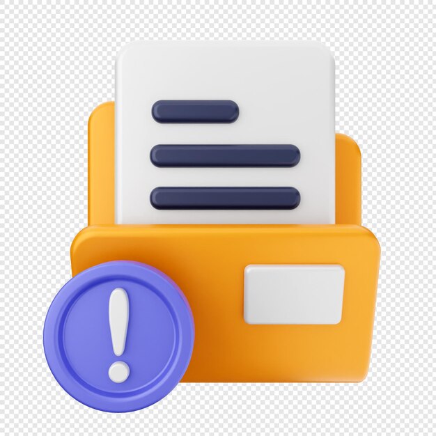 PSD 3d folder document icon