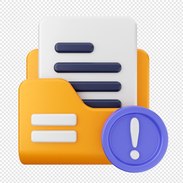 PSD 3d folder document icon