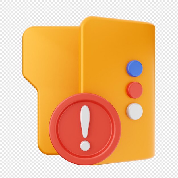 3d folder document icon