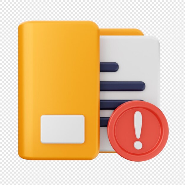 3d folder document icon