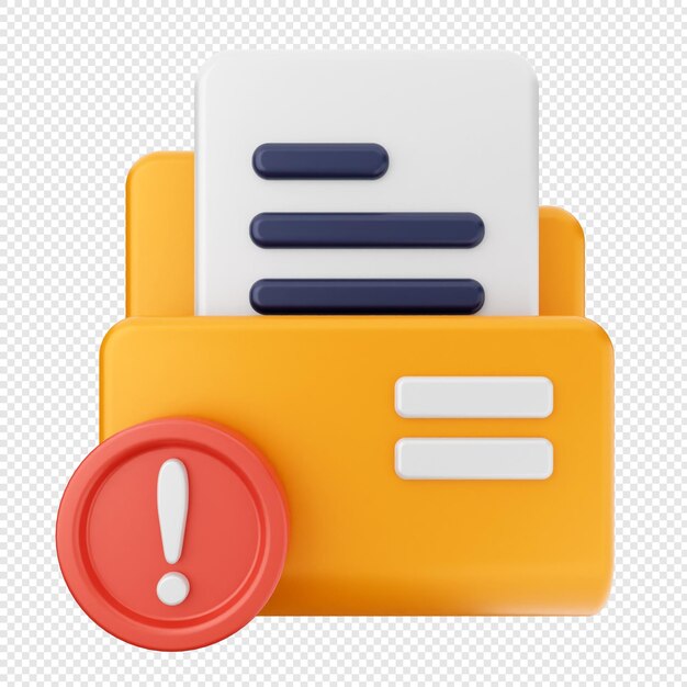 3d folder document icon