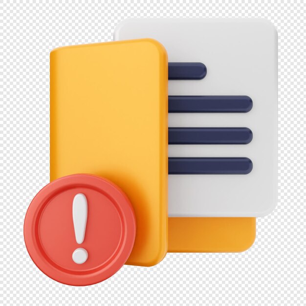 PSD 3d folder document icon