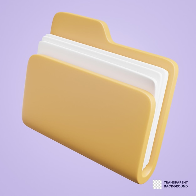 3D Folder Document PNG