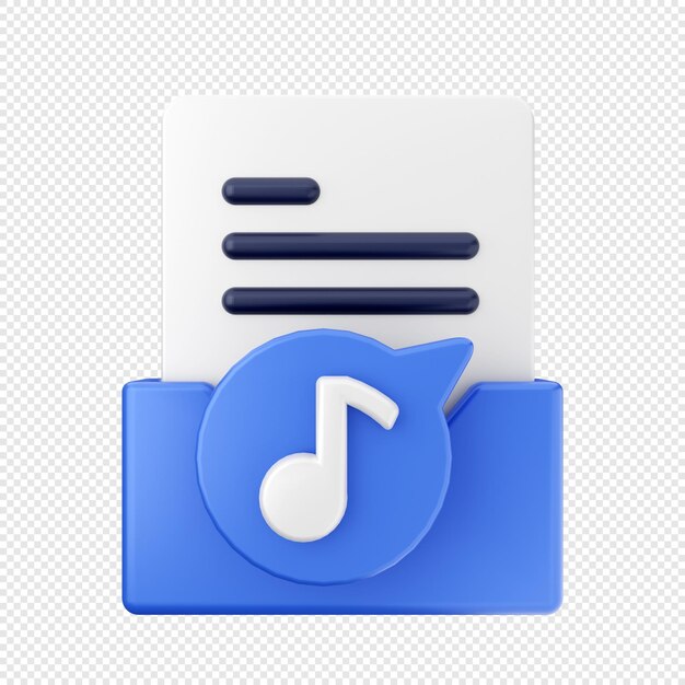 PSD 3d folder file data icon illustration