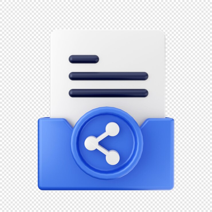 PSD 3d folder file data icon illustration