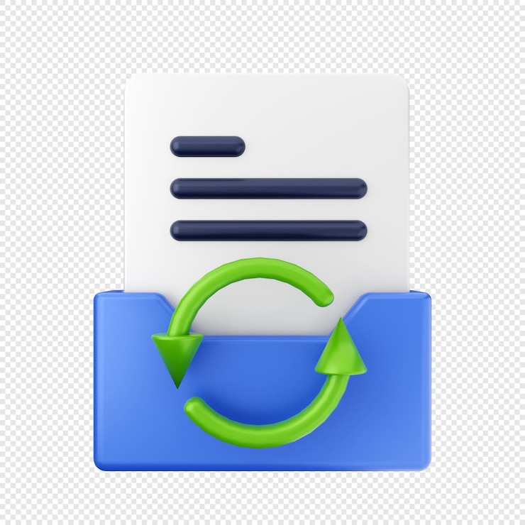 PSD 3d folder file data icon illustration