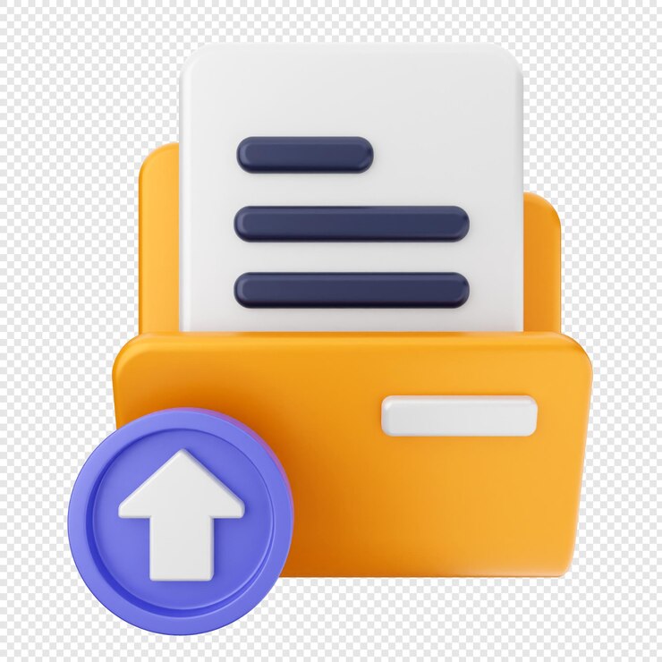 PSD 3d folder file document
