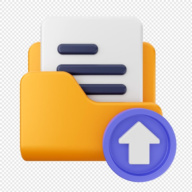 PSD 3d folder file document