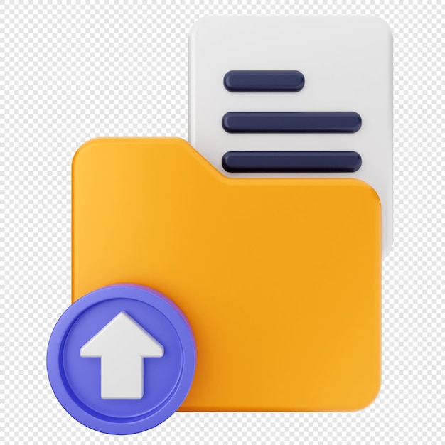 PSD 3d folder file document