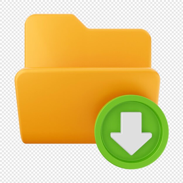 PSD 3d folder file document