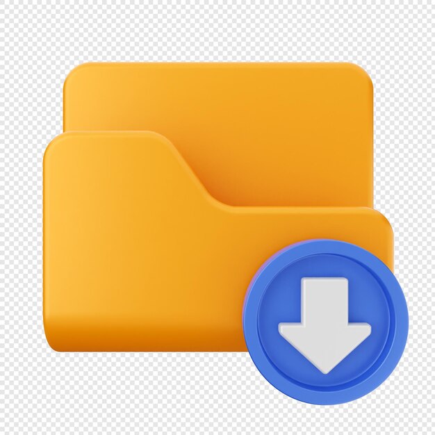 PSD 3d folder file document