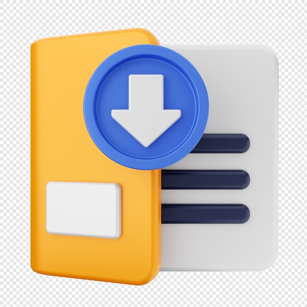 PSD 3d folder file document