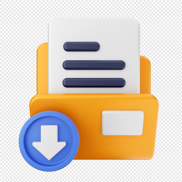 3d folder file document