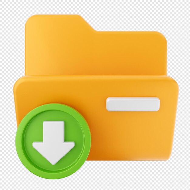 PSD 3d folder file document