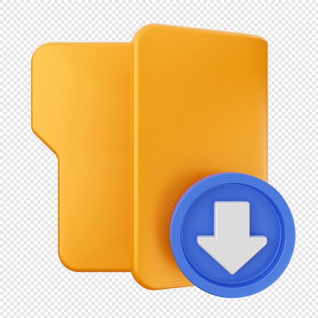 PSD 3d folder file document