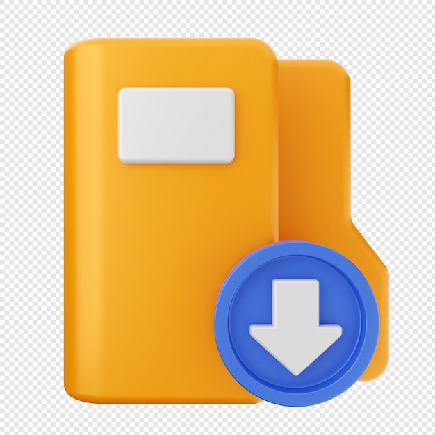 PSD 3d folder file document