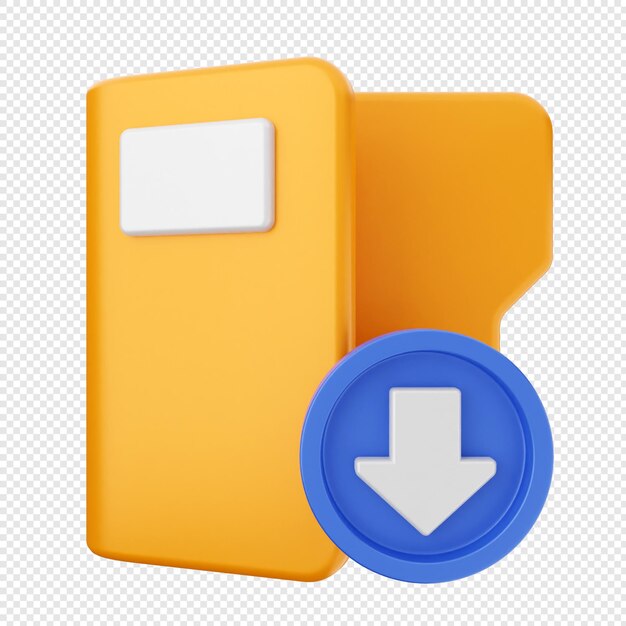 PSD 3d folder file document