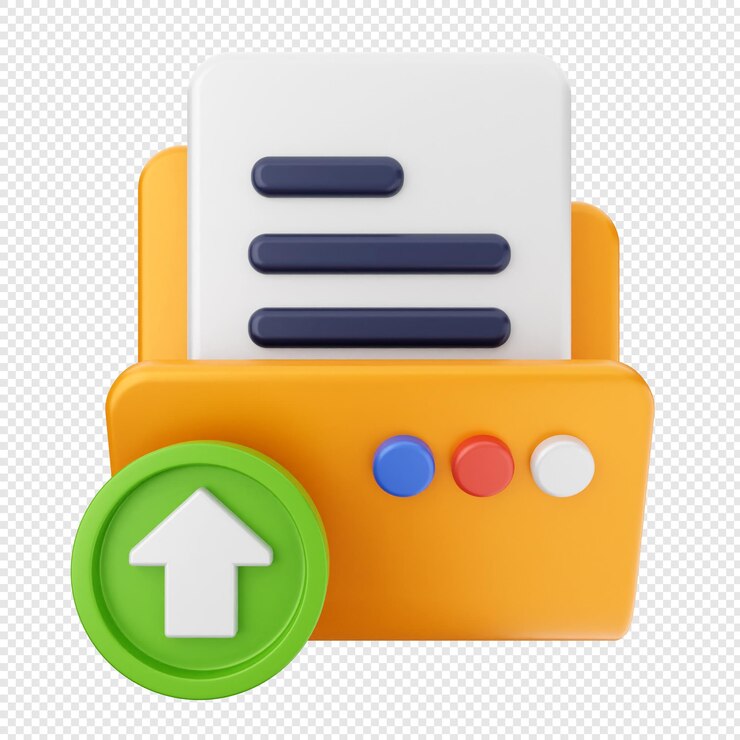 PSD 3d folder file document