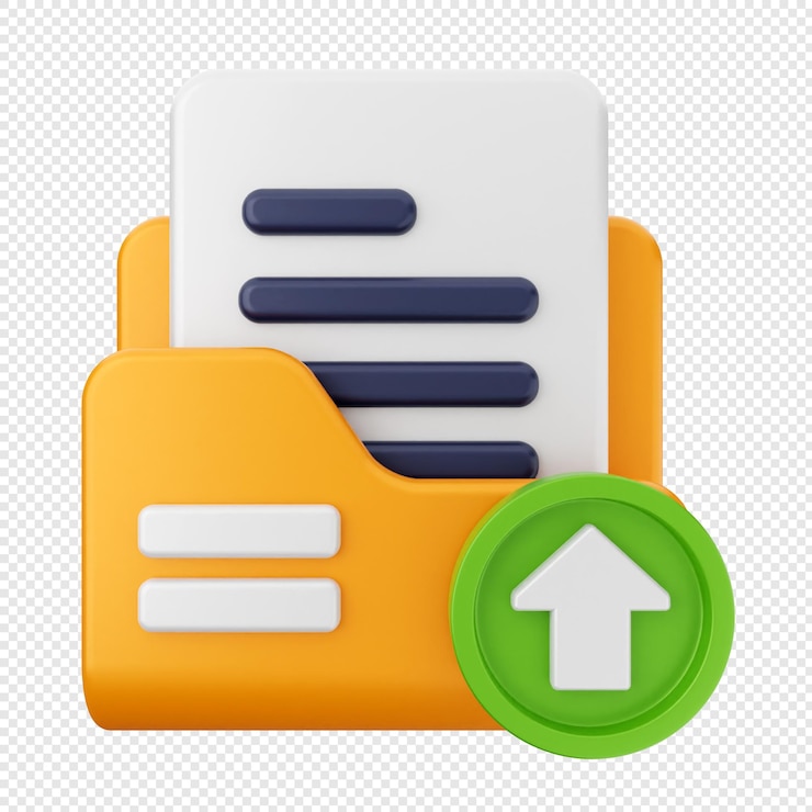 PSD 3d folder file document