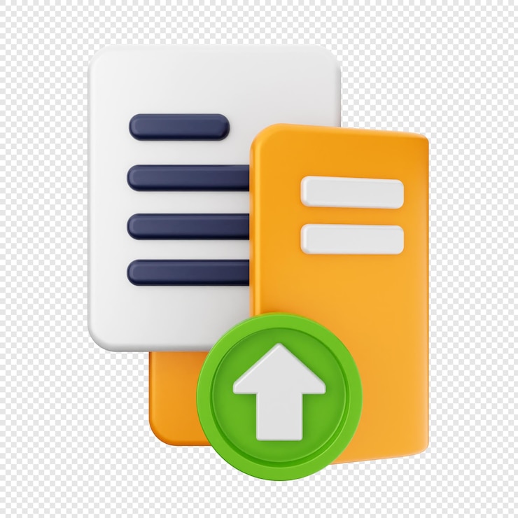 PSD 3d folder file document