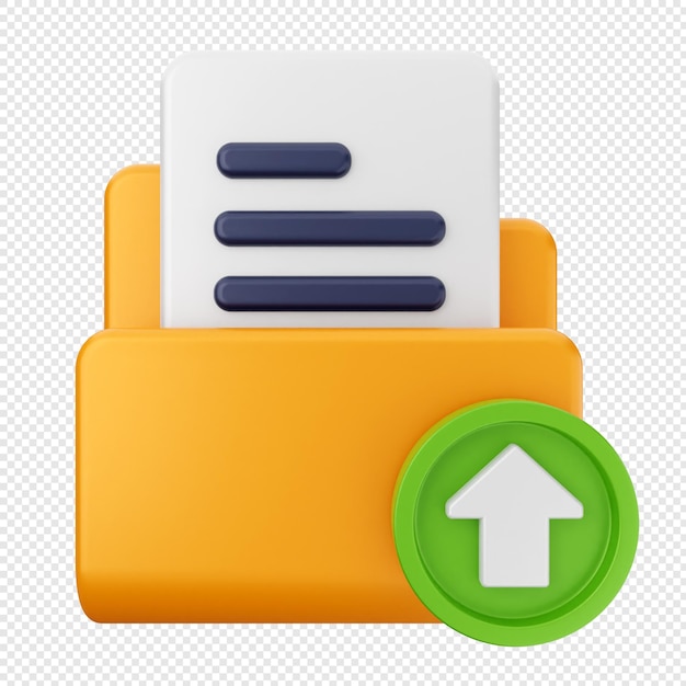 PSD 3d folder file document