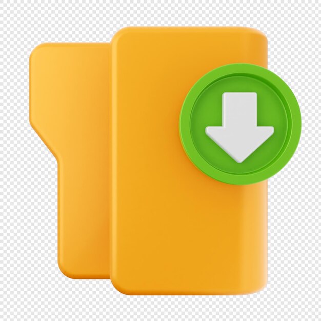 PSD 3d folder file document