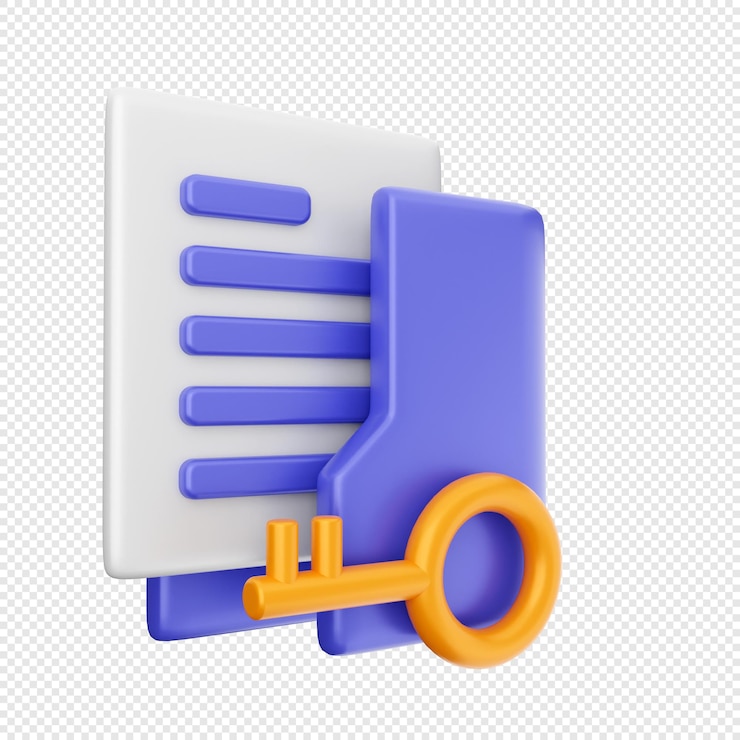 PSD 3d folder file icon illustration render