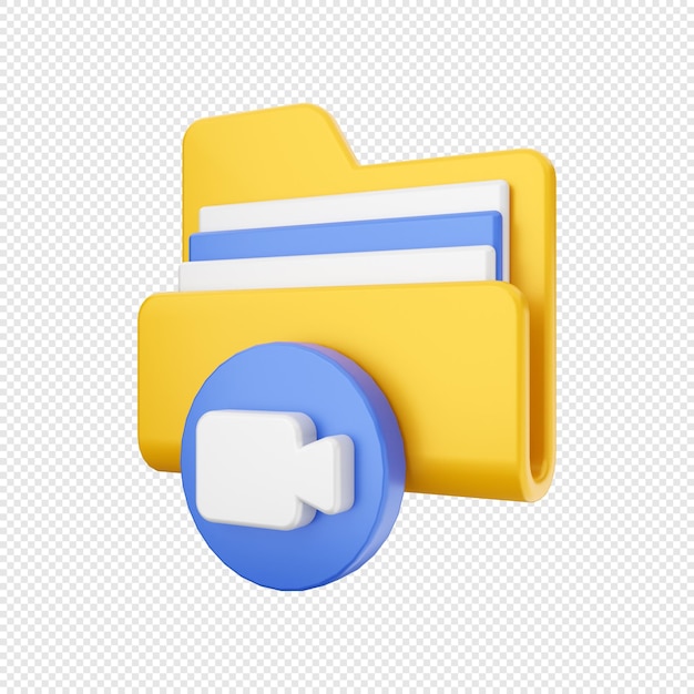 3d folder file illustration