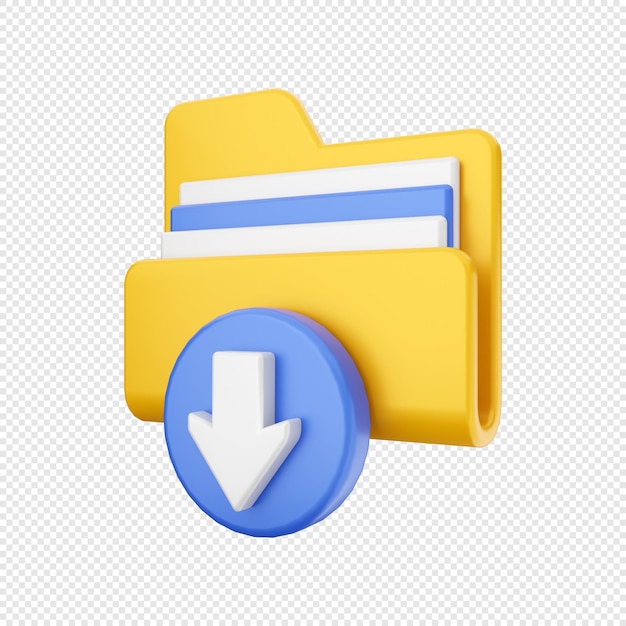 3d folder file illustration