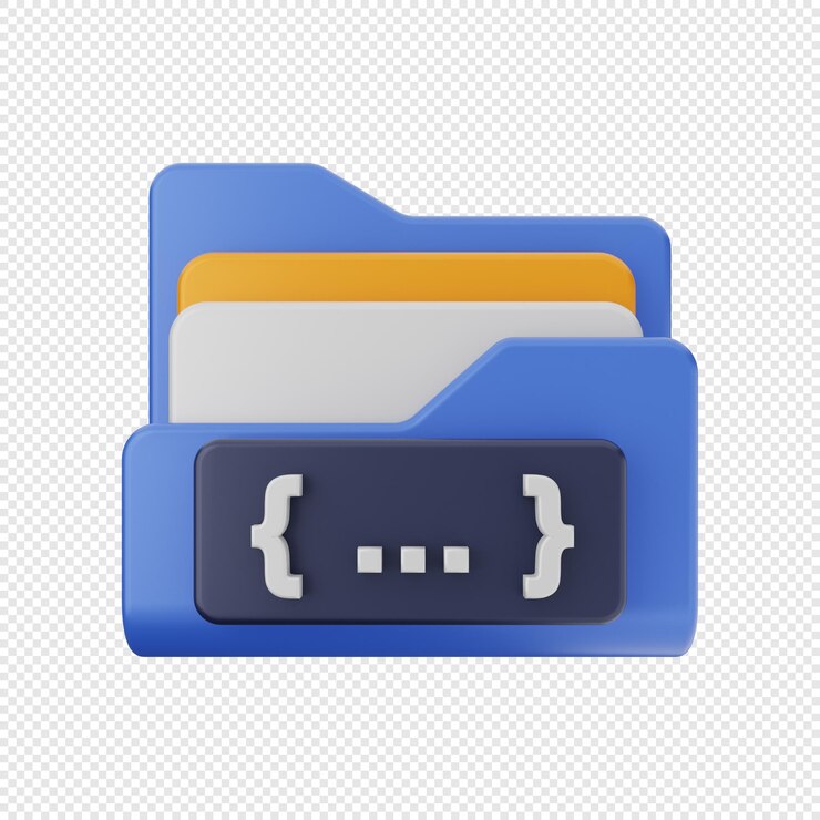 PSD 3d folder icon illustration render