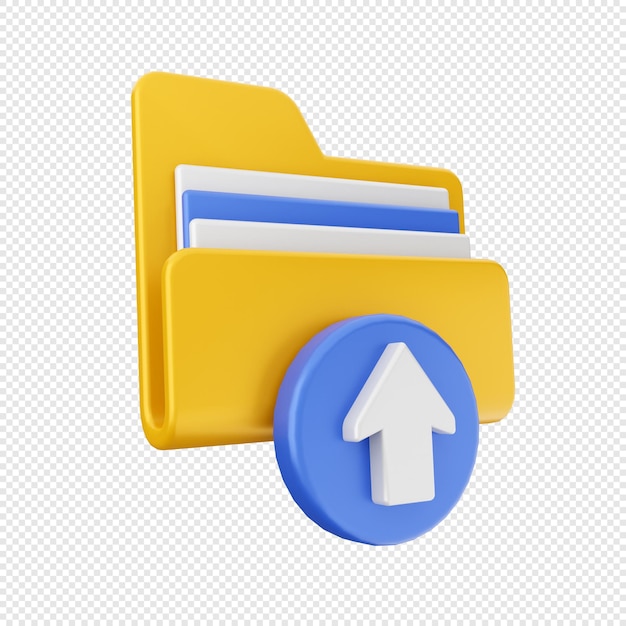 3d folder icon illustration render