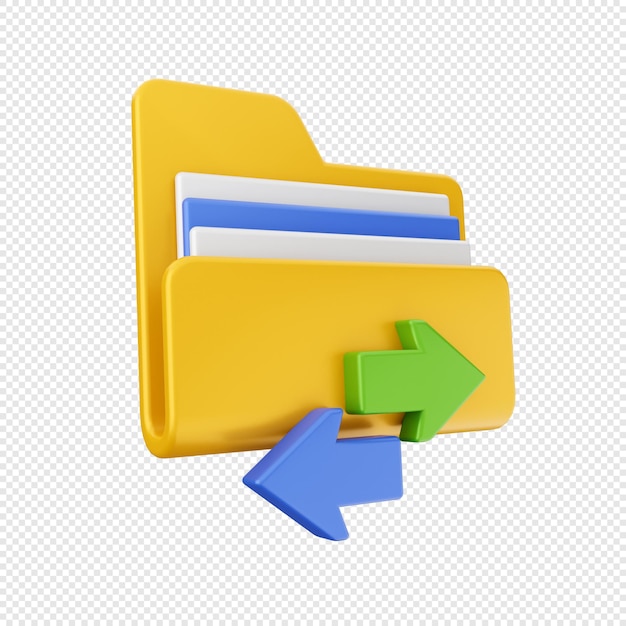 PSD 3d folder icon illustration render