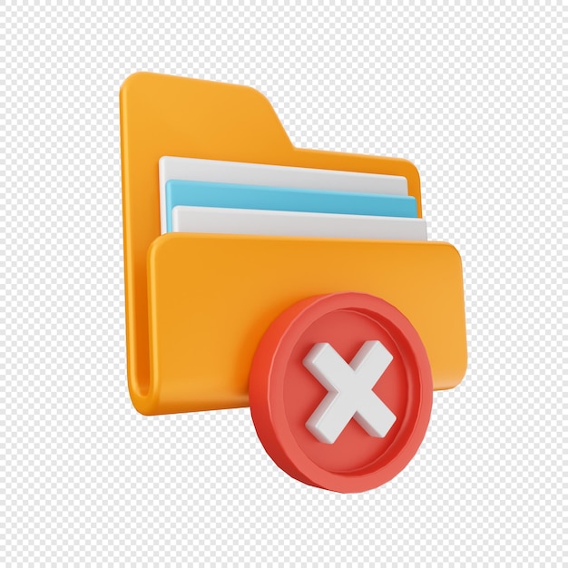 PSD 3d folder icon illustration render