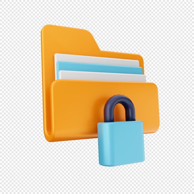 PSD 3d folder icon illustration render