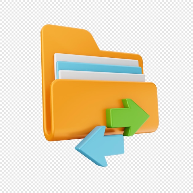 PSD 3d folder icon illustration render