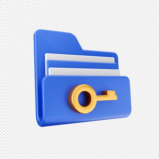 3d folder icon illustration render