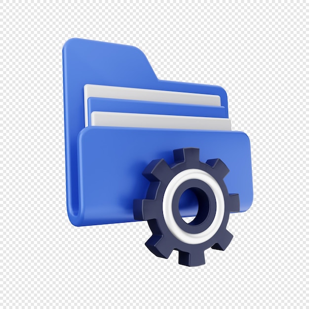 3d folder icon illustration render